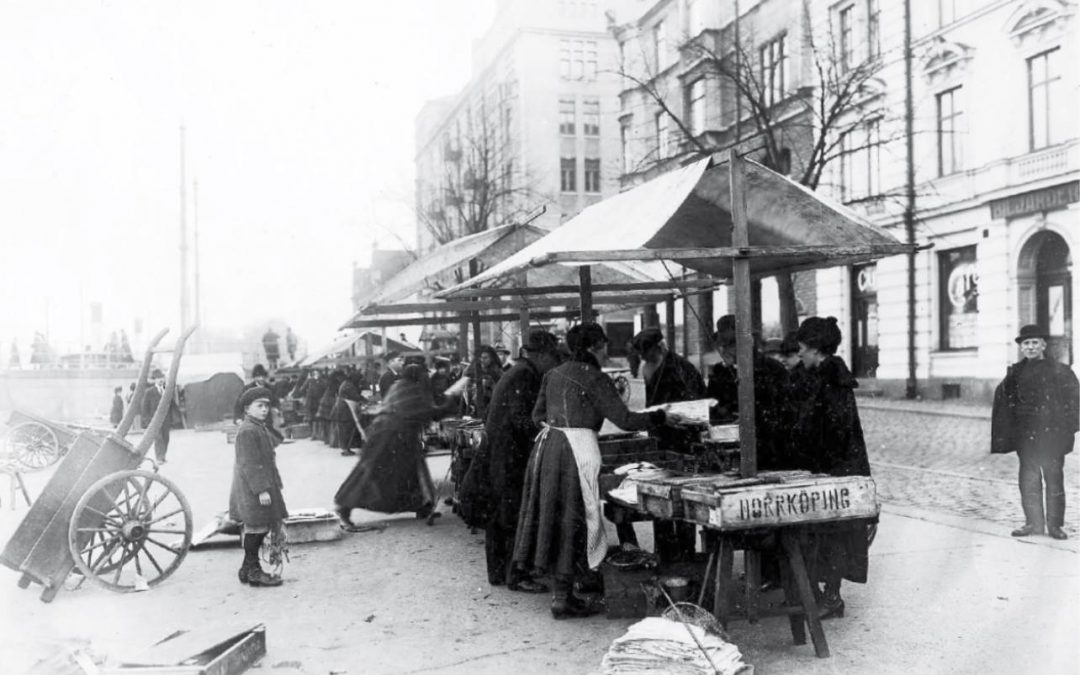 Fiskhamnen i Norrköping 1918.