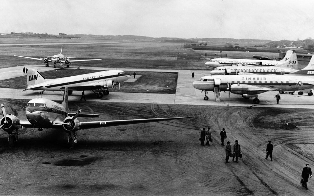 Kungsängens flygplats. Foto: Lennart Jansson. Ur Norrköpings stadsmuseums samlingar