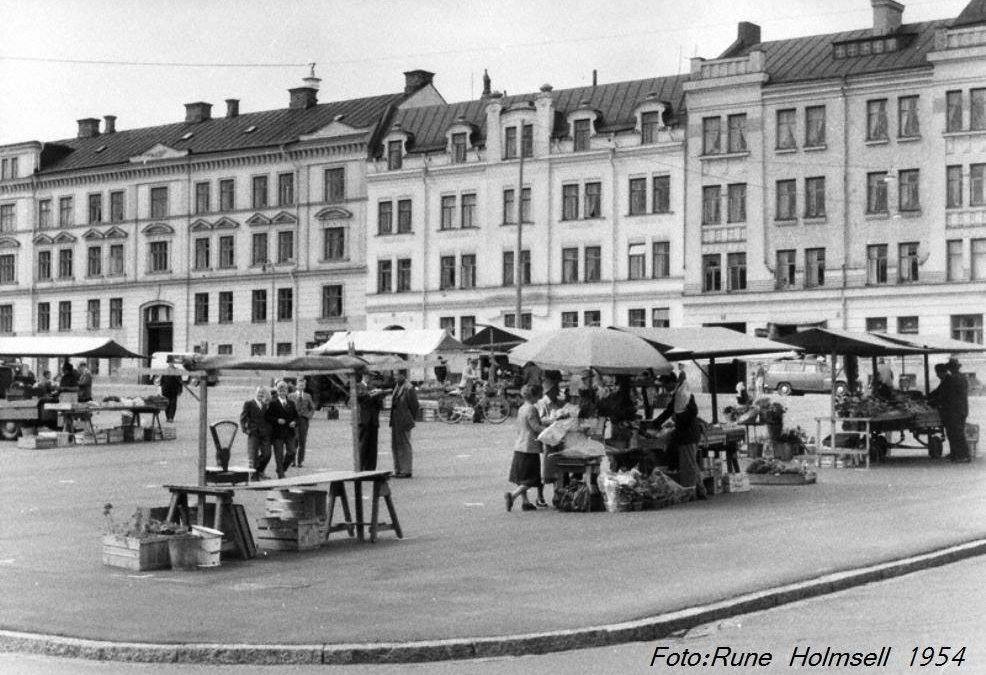 Oxtorget år 1954. Foto: Rune Holmsell