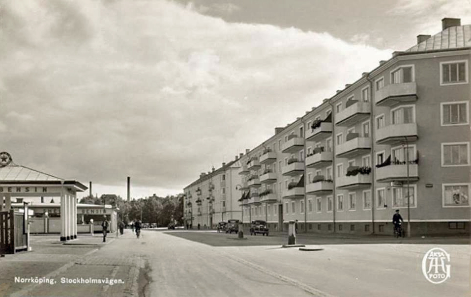 Stockholmsvägen. Vykort, okänt år