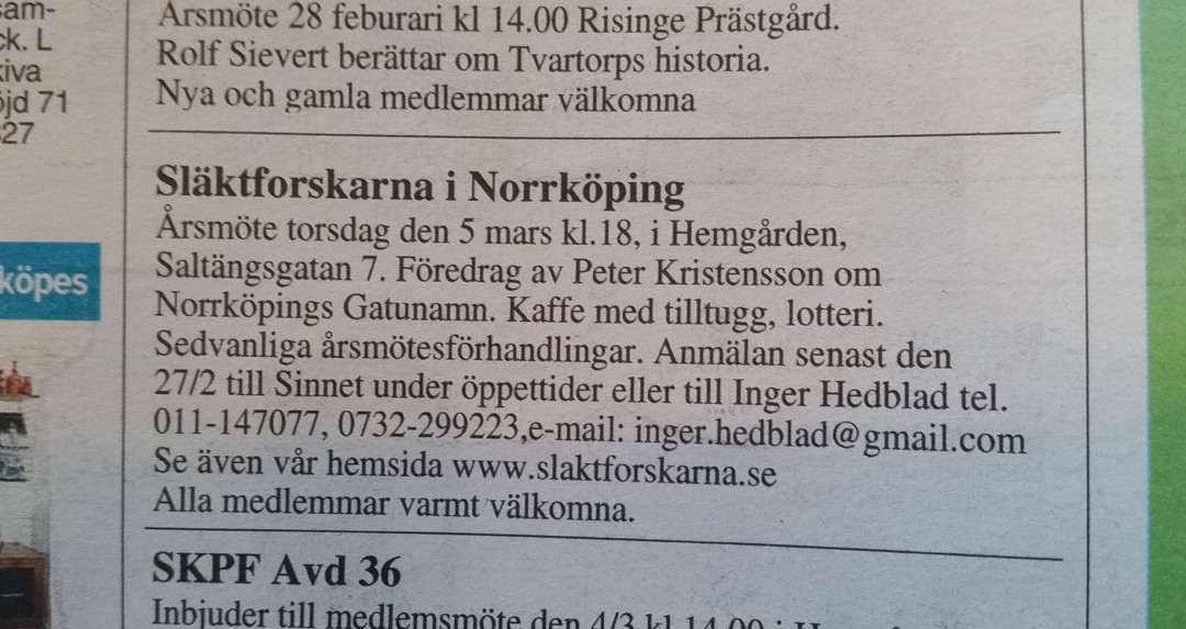 Fler föredrag på gång