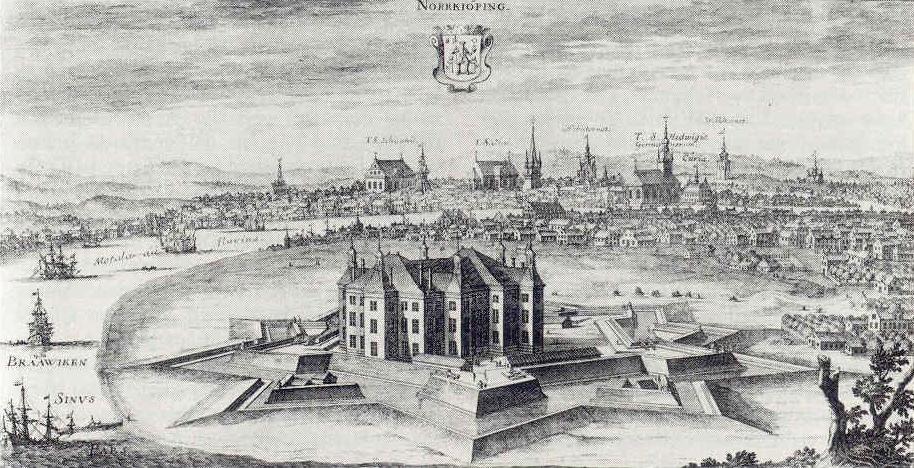 Johannisborg omkring år 1700 i Suecia antiqua et hodierna.