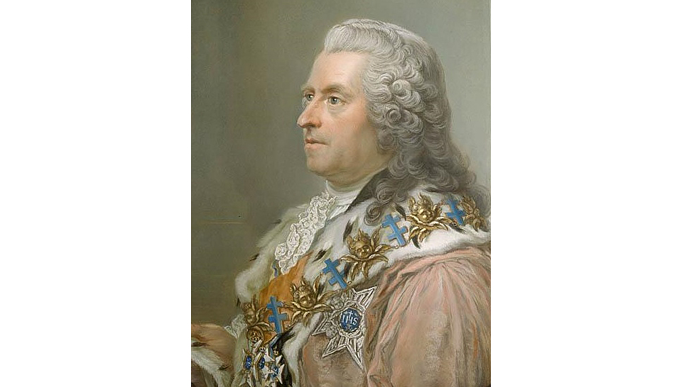 Carl Gustaf Tessin. Pastellporträtt målat av Gustaf Lundberg 1761.