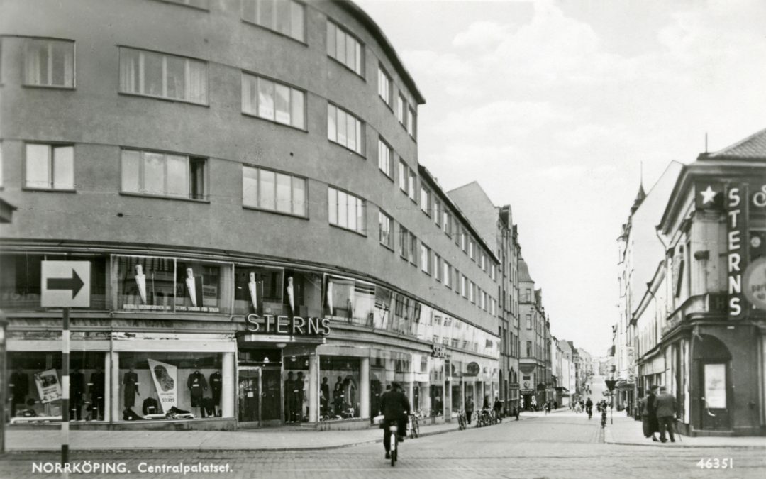 Centralpalatset i korsningen Sankt Persgatan - Drottninggatan i kvarteret Diket 1941.