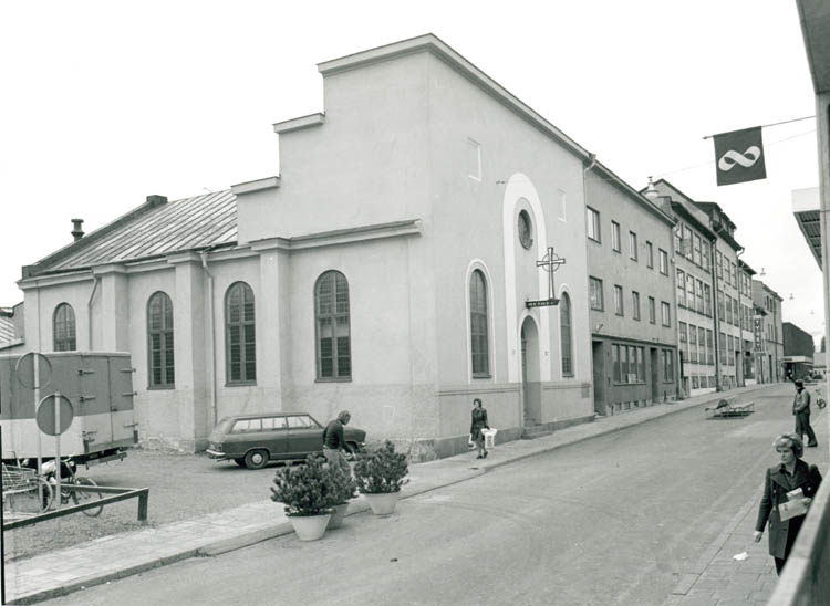 Bethelkyrkan vid Prästgatan i kvarteret Linden. Okänt år. Ur Norrköpings stadsarkivs samlingar