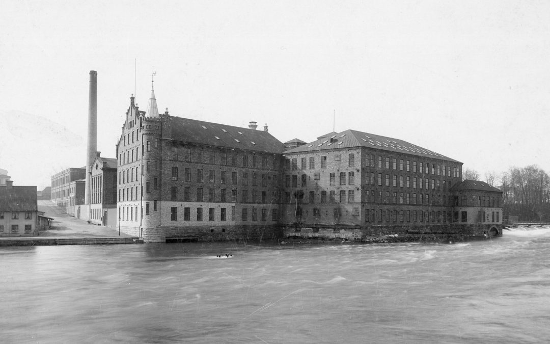 Gryts fabrik i kvarteret Gryt. Okänd fotograf. Ur fotosamlingen Gamle Swartzens Minnen, Norrköpings stadsarkiv