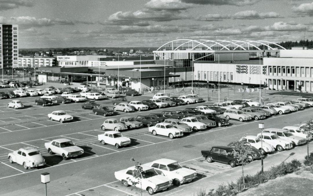 Hageby Centrum 1967. Foto: Gustaf Larsson. Ur Norrköpings stadsarkivs samlingar