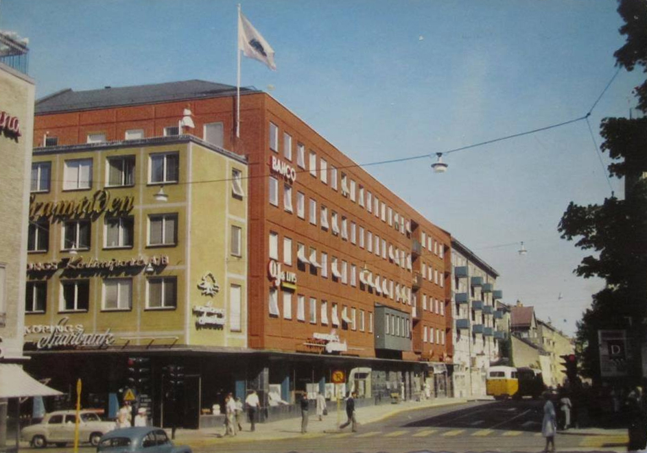 Kvarteret Korpen i hörnet Drottninggatan - Repslagaregatan. Vykort