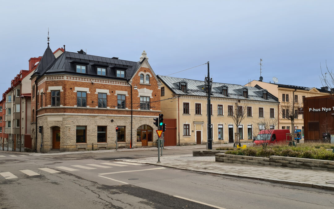 Kvarteret Vattnet vid Nya torget år 2020. Foto: Peter Kristensson/Klingsbergs Förlag