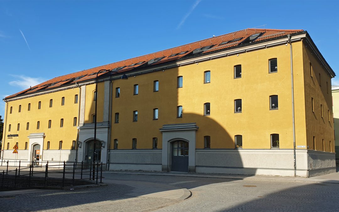 Holmens bruks bomullslager i kvarteret Konstantinopel. år 2019 Foto: Peter Kristensson/Klingsbergs Förlag