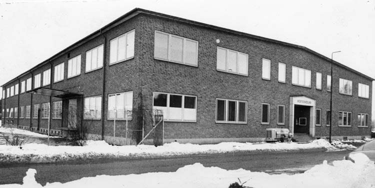 Westerholm strumpfabrik på Hagagatan i kvarteret Omformaren år 1959. Foto från ateljé Foto-Parr, ur Norrköpings stadsarkivs samlingar