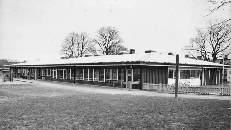 Förskolan Fridtunatäppan vid Hagebygatan i kvarteret Apelgården. Foto ur Norrköpings stadsarkivs samlingar