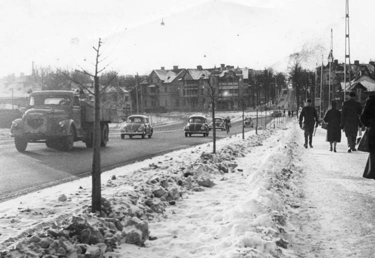 Linköpingsvägen år 1962. Okänd fotograf. Ur Norrköpings stadsarkivs samlingar