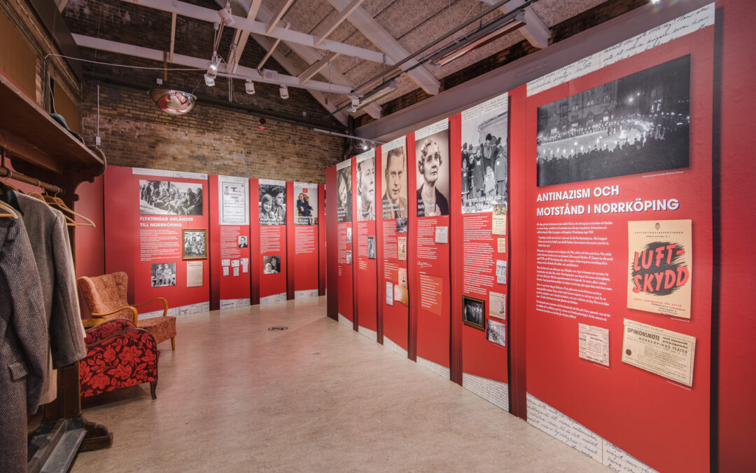 Utställningen ”Medlöperi och motstånd” på Norrköpings stadsmuseum. Foto: Anders Ristenstrand