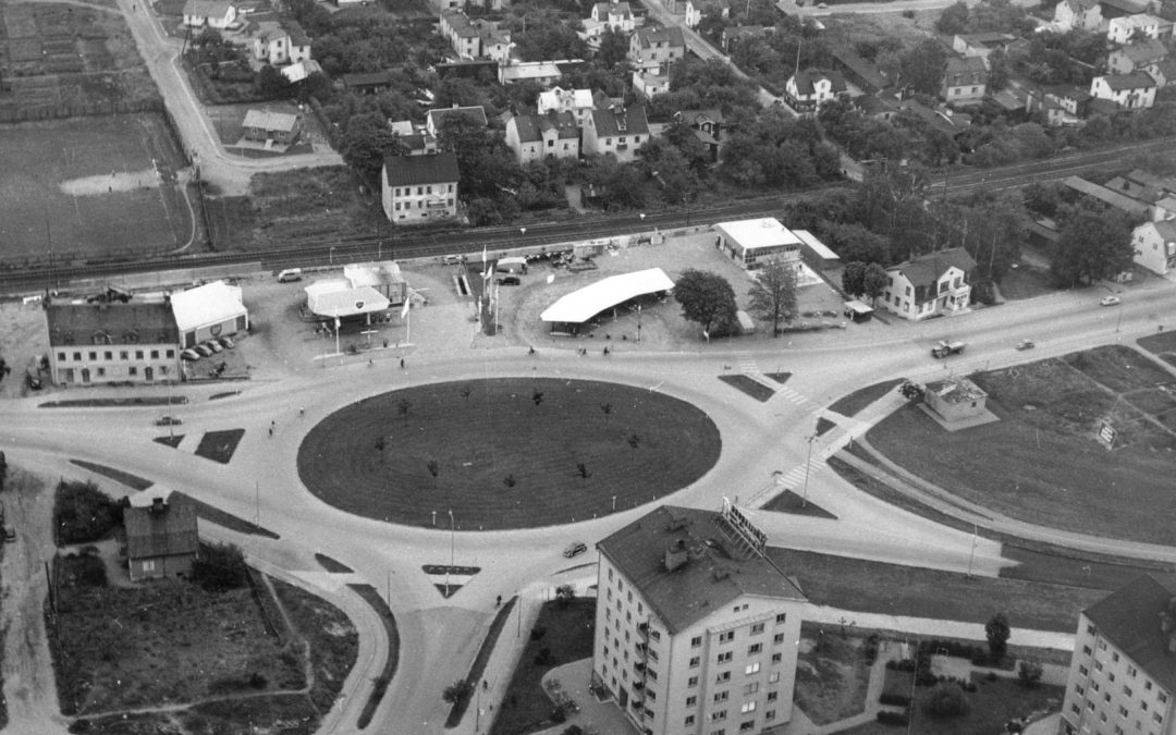 Stockholmsrondellen år 1956. Foto: R Holmsell